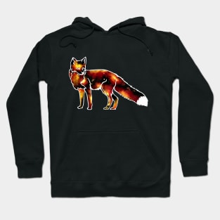 Fiery fox space animal Hoodie